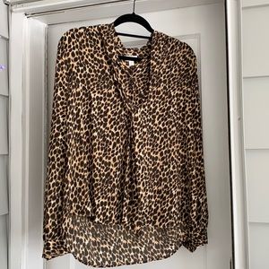 Banana Republic Leopard Blouse NWT Size M